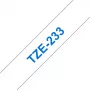Brother TZE-233 Schriftband blau auf weiß