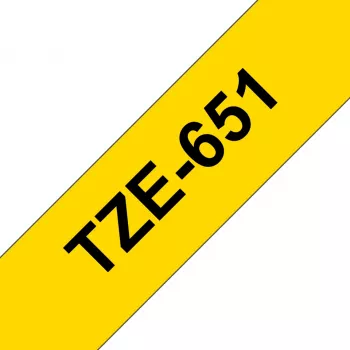 Beschriftungsband Brother TZE651 24mm Gelb