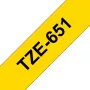 Beschriftungsband Brother TZE651 24mm Gelb