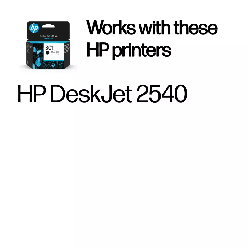 HP 301 Original Tintenpatrone Schwarz