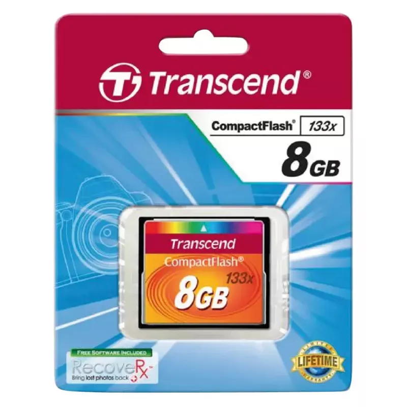 CompactFlash-Karte Transcend TS8GCF133, 8GB, 50MB/s Lesen, 20MB/s Schreiben