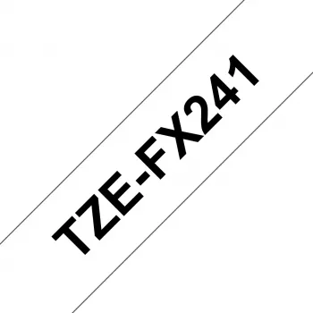 Brother TZE-FX241 Beschriftungsband Schwarz auf weiß TZ