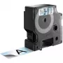 DYMO Authentic D1 Labels | 24mm x 7m Roll | Schwarz Print on Clear | Selbstklebende Etiketten für LabelManager Etikettendrucker