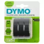 DYMO Original-Prägeband | 9 mm x 3 m Rollen | Weiße Schrift auf Schwarz | Selbstklebend | für Prägegeräte | 3 Stück