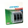 DYMO Original-Prägeband | 9 mm x 3 m Rollen | Weiße Schrift auf Schwarz | Selbstklebend | für Prägegeräte | 3 Stück