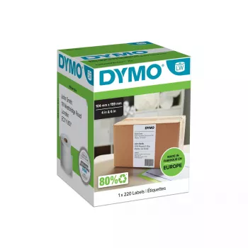 DYMO Authentic LabelWriter Extra Large Versandetiketten | 104 mm x 159 mm | Selbstklebend | Rolle mit 220 Easy-Peel-Etiketten | für LabelWriter 4XL/5XL Etikettendrucker