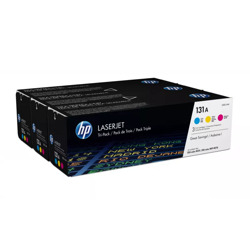 HP 131A 3er-Pack Cyan/Magenta/Gelb Original LaserJet Tonerkartuschen