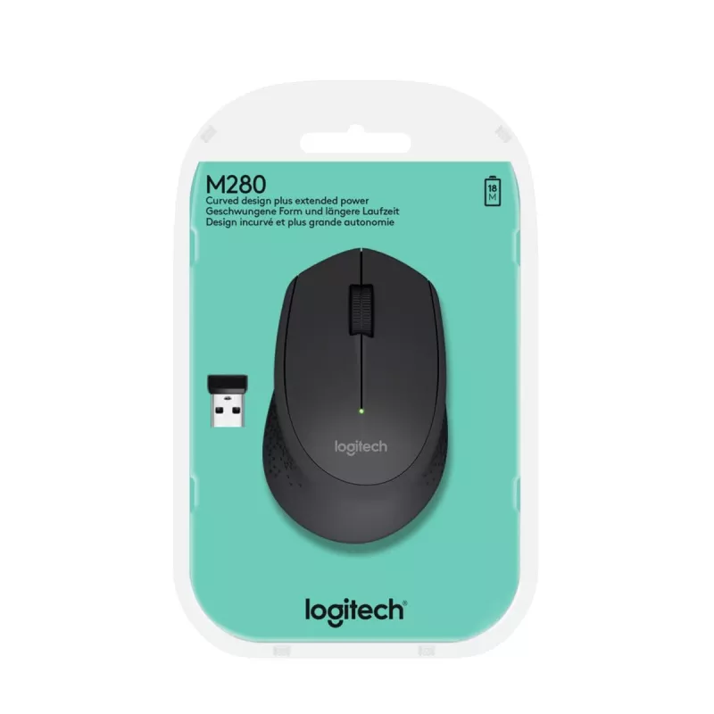 LOGITECH Wireless Mouse M280-schwarz 2.4GHz