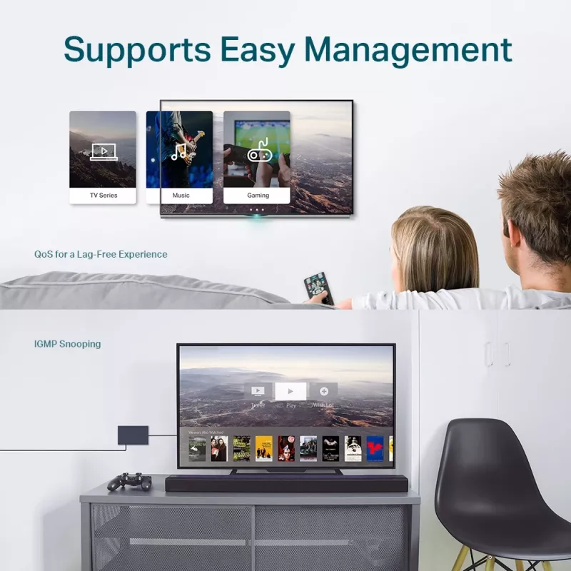 TP-Link 5-Port Gigabit Easy Smart Switch, Managed, L2, Gigabit Ethernet (10/100/1000)