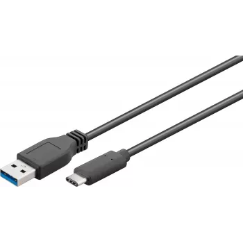 Microconnect USB3.1CA1 USB-Kabel USB 3.2 Gen 1 (3.1 Gen 1) 1 m USB A USB C Schwarz