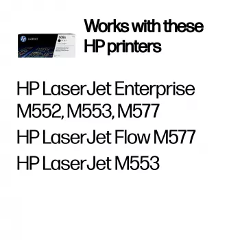 HP 508X High Yield Schwarz Original LaserJet Tonerkartusche, 12.500 Seiten, Schwarz, 1 Stück