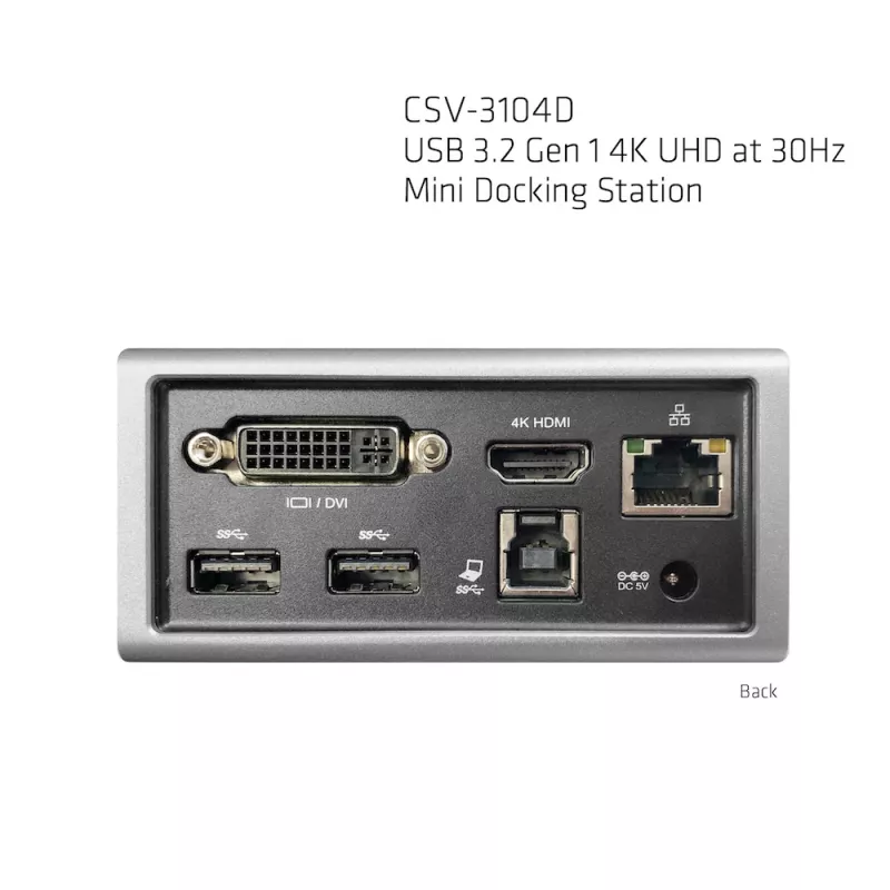 CLUB3D USB 3.2 Gen 1 4K UHD bei 30Hz Mini Docking Station Ultra-slim Design