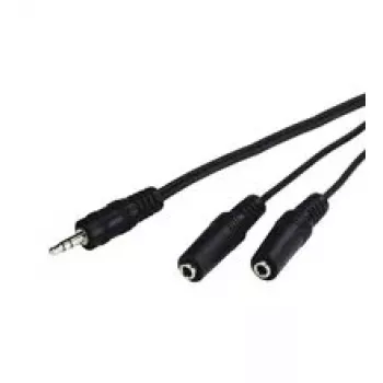 Audiokabel Goobay AVK 317-020 0,2 m 3,5 mm 2 x 3,5 mm Schwarz