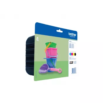 Brother LC-221 Tintenpatrone 4 St. Original, Standardreichweite, Schwarz, Cyan, Magenta, Gelb
