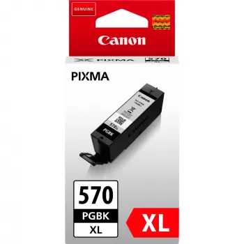 Canon PGI-570PGBK XL Pigmentschwarztintenpatrone mit hoher Reichweite, hohe (XL) Reichweite, Schwarz, pigmentbasierte Tinte, 22 ml, 1 Stück, 500 Seiten