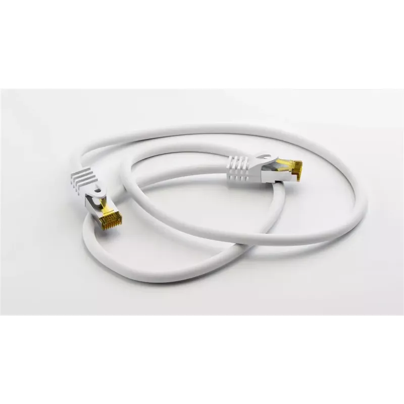 Netzwerkkabel Goobay RJ45 Patchkabel CAT 6A S/FTP 2 m Weiß