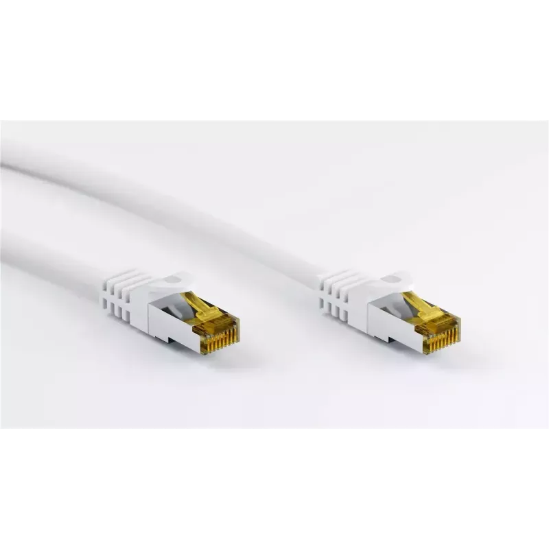 Netzwerkkabel Goobay RJ45 Patchkabel CAT 6A S/FTP 3 m Weiß