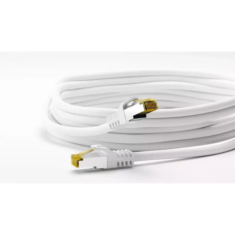 Netzwerkkabel Goobay RJ45 Patchkabel CAT 6A S/FTP 10m Weiß