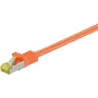 Patch Cord Cat 6A S/FTP (PiMF) Goobay, Cat7 Rohkabel, 500 MHz, RJ45–RJ45, vergoldete Kontakte, 2 m, orange