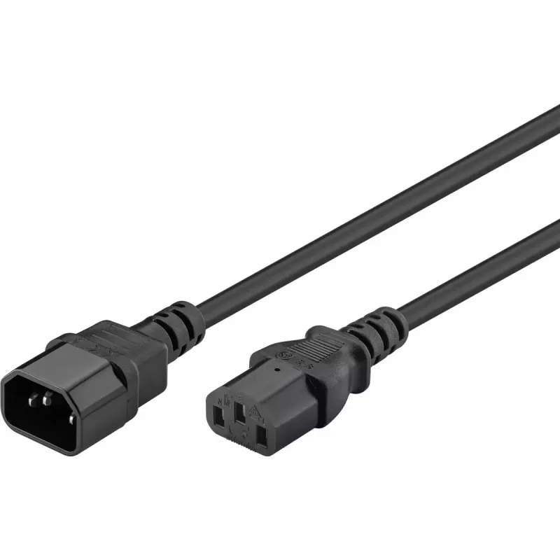 Goobay Verlängerungskabel C13-Buchse C14-Stecker 3 m Schwarz