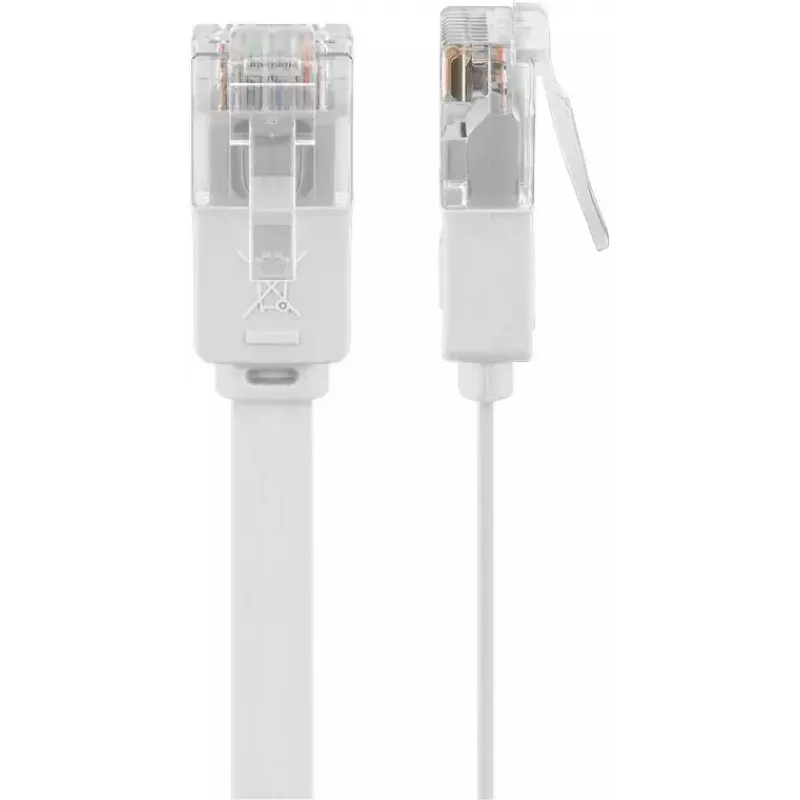 Goobay 95155 Netzwerkkabel Cat6 U/UTP (UTP) weiß, 7 m, RJ-45 vergoldet