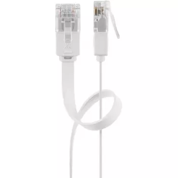 Goobay 95155 Netzwerkkabel Cat6 U/UTP (UTP) weiß, 7 m, RJ-45 vergoldet