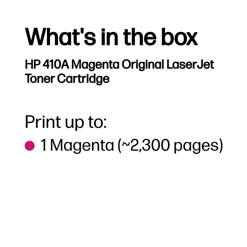 Tonerpatrone HP Magenta 410A CF413A 2300 Seiten