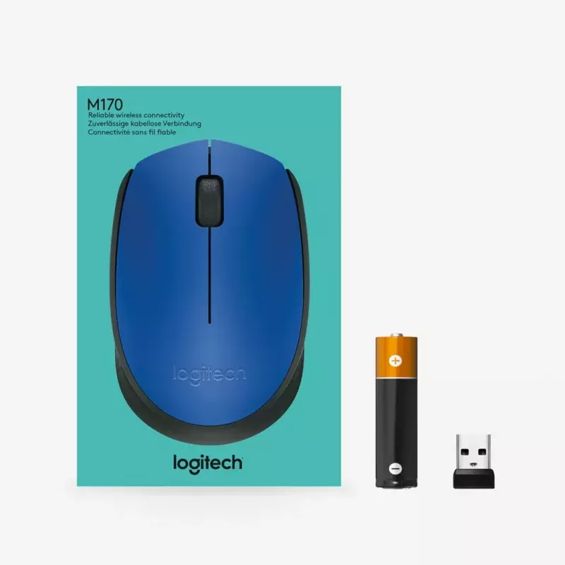 Logitech M171 Maus RF Kabellos Optisch 1000 DPI, Blau