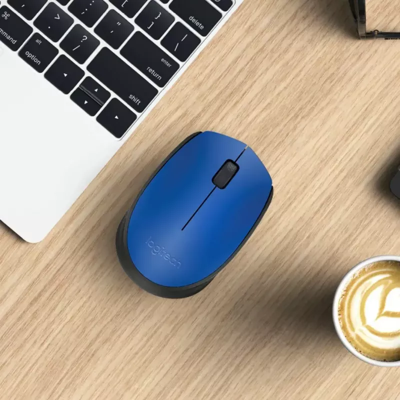 Logitech M171 Maus RF Kabellos Optisch 1000 DPI, Blau