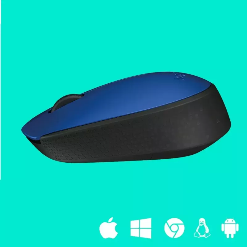 Logitech M171 Maus RF Kabellos Optisch 1000 DPI, Blau