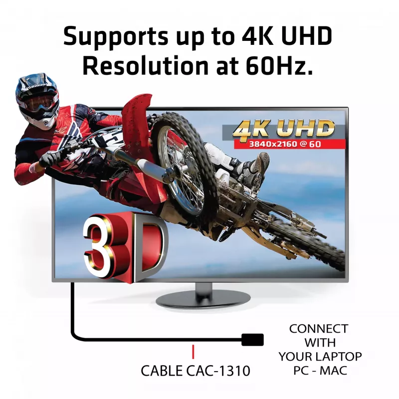CLUB3D HDMI 2.0 Kabel 3 Meter UHD 4K/60Hz 18Gbps zertifiziertes Premium High Speed