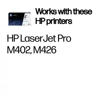 HP 26A Original LaserJet Tonerkartusche Schwarz, 3100 Seiten, Schwarz, 1 Stück