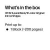 HP 62 2er-Pack Original-Tintenpatronen Schwarz/Dreifarbig, Schwarz, Cyan, Magenta, Gelb, pigmentbasierte Tinte, 2 Stk., 200 Seiten
