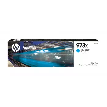 HP 973X Original PageWide-Patrone mit hoher Reichweite, Cyan, 1 Stk., 7000 Seiten