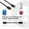 CLUB3D USB Gen2 Typ C Video 4K60Hz, Daten 10Gbit/s und 100W Laden 1Meter M/F