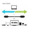 CLUB3D USB Gen2 Typ C Video 4K60Hz, Daten 10Gbit/s und 100W Laden 1Meter M/F