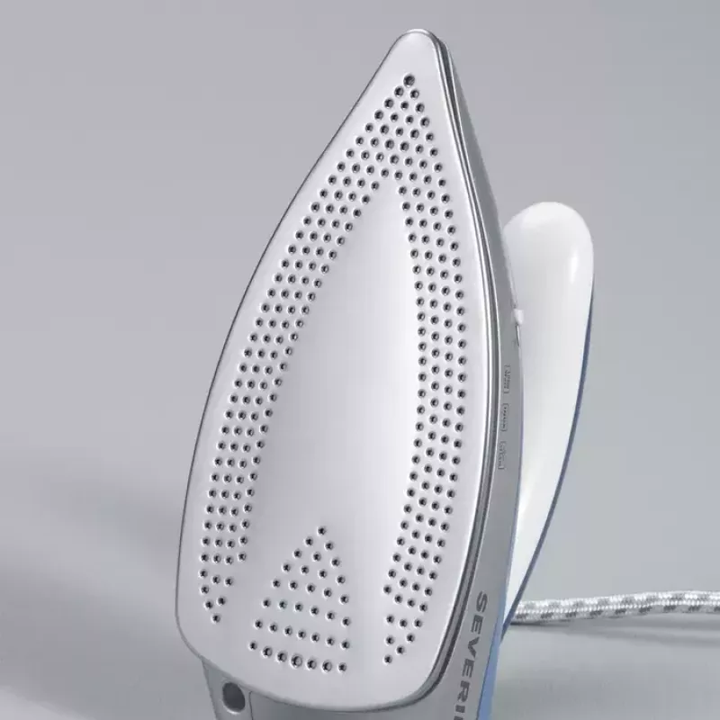Trocken- und Dampfbügeleisen SEVERIN BA 3234, 1000 W, Edelstahlsohle, 0,05 l Wassertank, Doppelspannung, Vertikaldampf, blau/silber