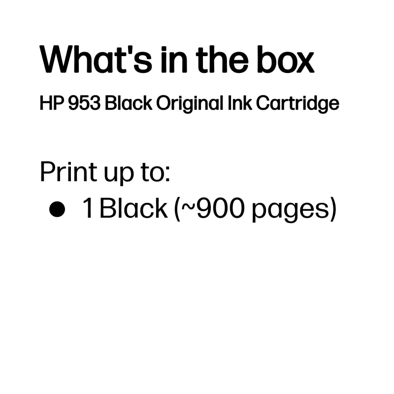 HP 953 Original Tintenpatrone Schwarz