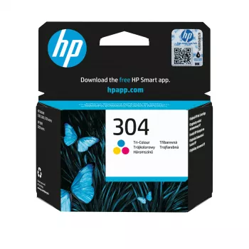 HP 304 Dreifarben-Original-Tintenpatrone, Cyan, Magenta, Gelb, 1 Stk., 100 Seiten