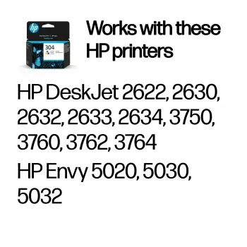 HP 304 Dreifarben-Original-Tintenpatrone, Cyan, Magenta, Gelb, 1 Stk., 100 Seiten