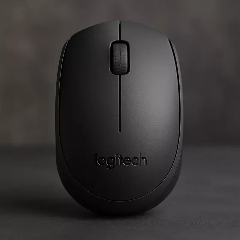 Kabellose optische Maus Logitech B170 RF, beidhändig, 3 Tasten, Schwarz, 10 m Reichweite, bis zu 12 Monate Akkulaufzeit