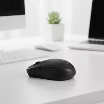 Kabellose optische Maus Logitech B170 RF, beidhändig, 3 Tasten, Schwarz, 10 m Reichweite, bis zu 12 Monate Akkulaufzeit