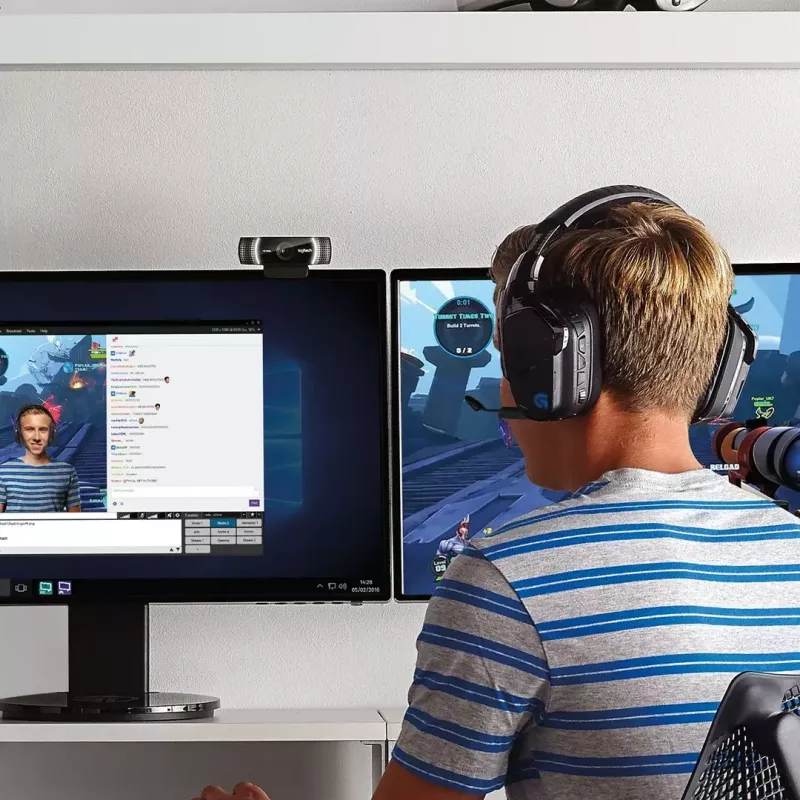 Logitech C922 1920 x 1080pixels USB Schwarz Webcam