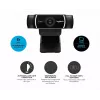 Logitech C922 1920 x 1080pixels USB Schwarz Webcam