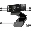 Logitech C922 1920 x 1080pixels USB Schwarz Webcam