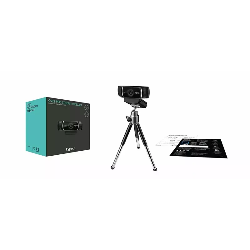 Logitech C922 1920 x 1080pixels USB Schwarz Webcam
