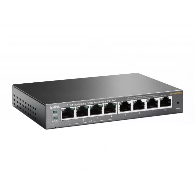 Managed Switch TP-Link TL-SG108PE 8-Port Gigabit mit 4-Port PoE