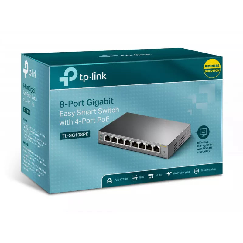 Managed Switch TP-Link TL-SG108PE 8-Port Gigabit mit 4-Port PoE