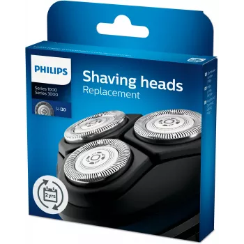 Ersatz-Scherköpfe Philips SHAVER Series 3000 SH30/50 — 3 Edelstahl-Scherköpfe