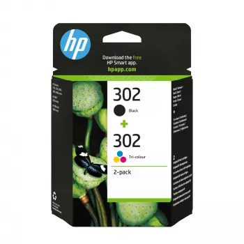 HP 302 2er-Pack Schwarz/Tricolor Original Tintenpatronen